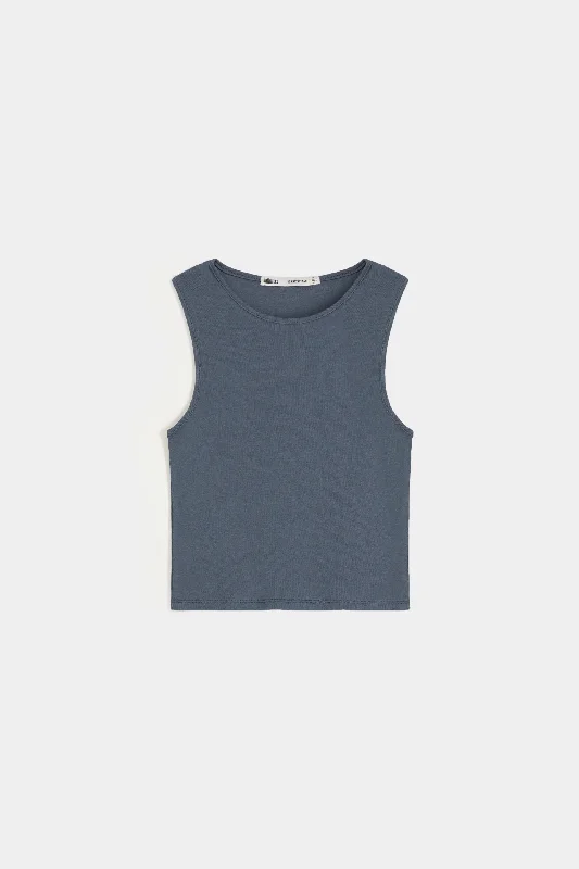 Halter Neck Super Cropped Tank Top cold shoulder tank