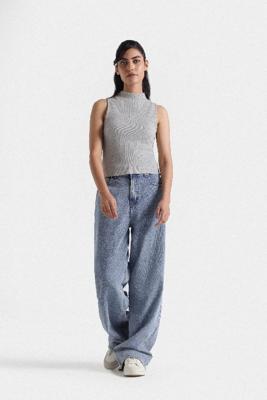 Super Cropped Tank Top off shoulder tank