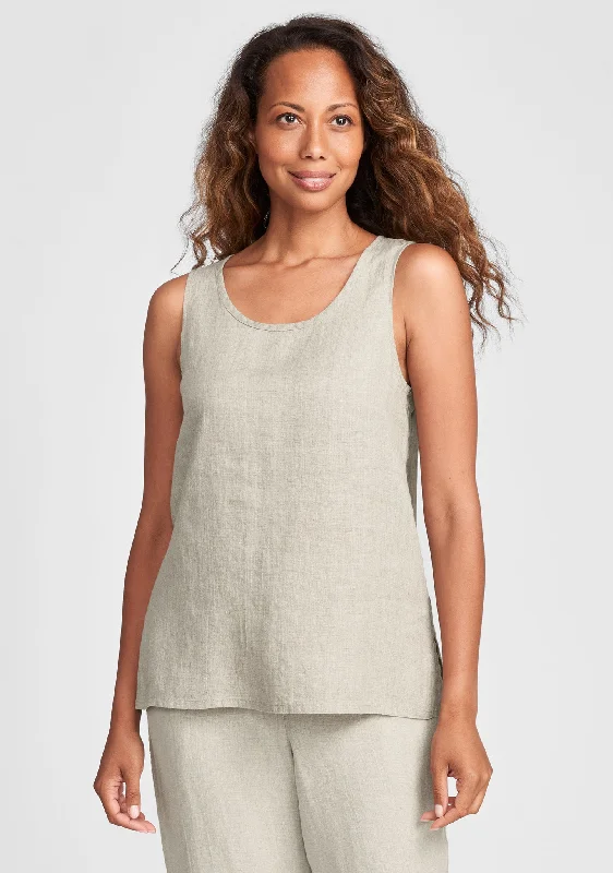 Fundamental Tank - Linen Tank Top lemon yellow tank