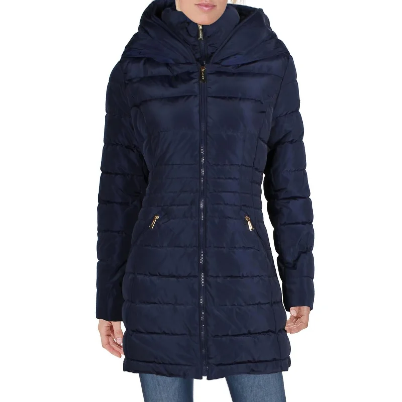 Laundry by Shelli Segal Quilted Mid-Length Puffer Coat with Bib Lining Waterproof Hiking Jacket Laundry by Shelli Segal Quilted Mid-Length Puffer Coat with Bib Lining Waterproof Hiking Jacket