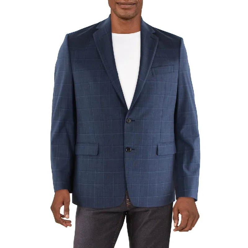 Lauren Ralph Lauren Mens Two-Button Office Sportcoat Adjustable Waist Parka