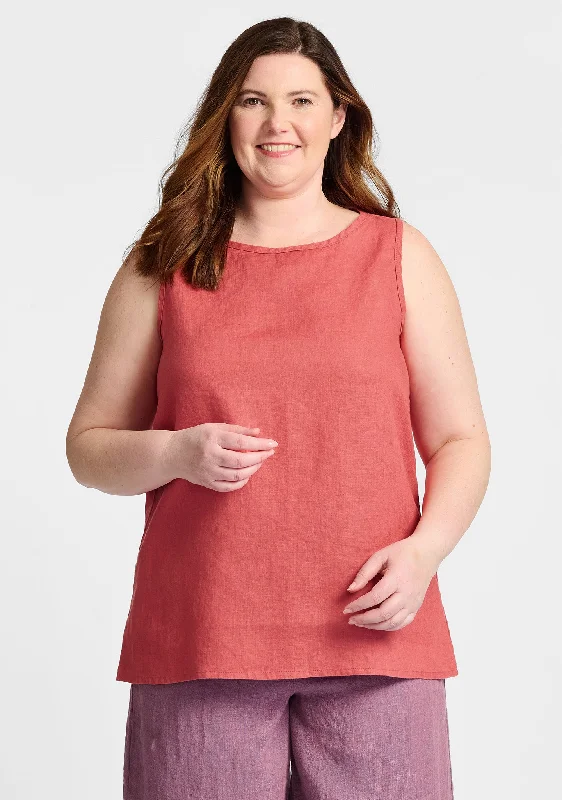Layer Tank - Linen Tank Top - FINAL SALE lime green tank