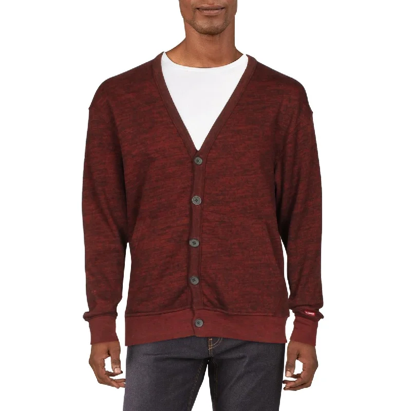 Levi's Mens Button-Down Marled Cardigan Sweater Elegant Classic Vintage