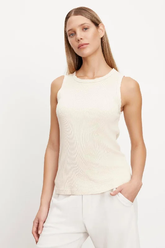 MAXIE RIBBED TANK TOP essential tank top