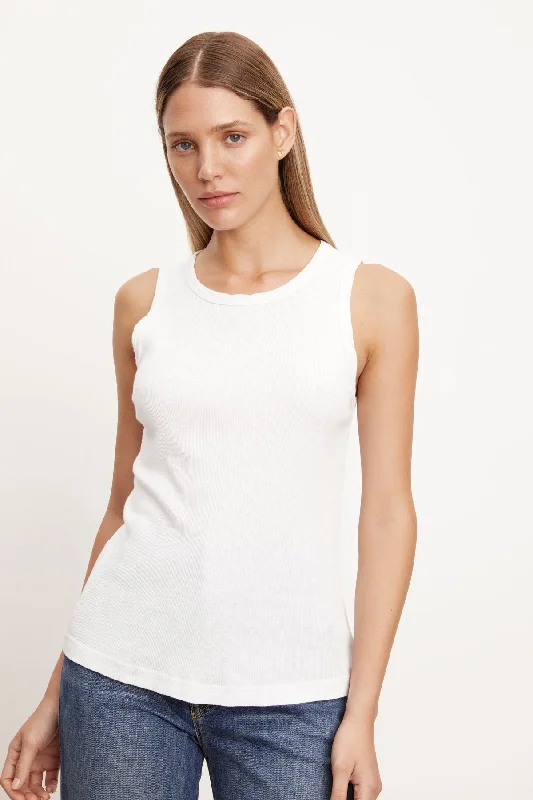 MAXIE RIBBED TANK TOP striped tank top