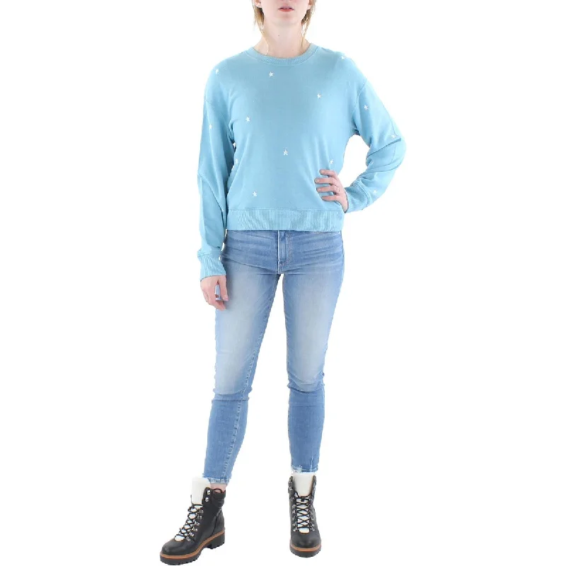 Rails Womens Ramona Star Embroidered Sweatshirt Hoodie with Turtle Neck Cozy Winter