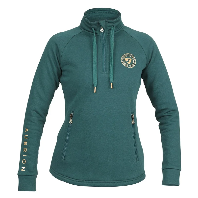 Shires Aubrion Elm Half Zip Sweatshirt - SALE Hoodie with Bell Sleeves Flared Feminine Shires Aubrion Elm Half Zip Sweatshirt - SALE Hoodie with Bell Sleeves Flared Feminine