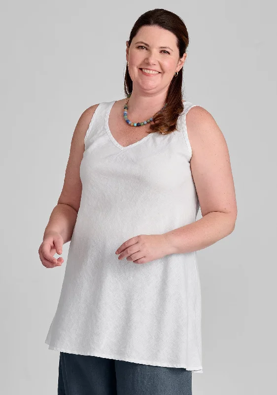 Two Way Bias Tunic - Linen Tank Top neon tank top