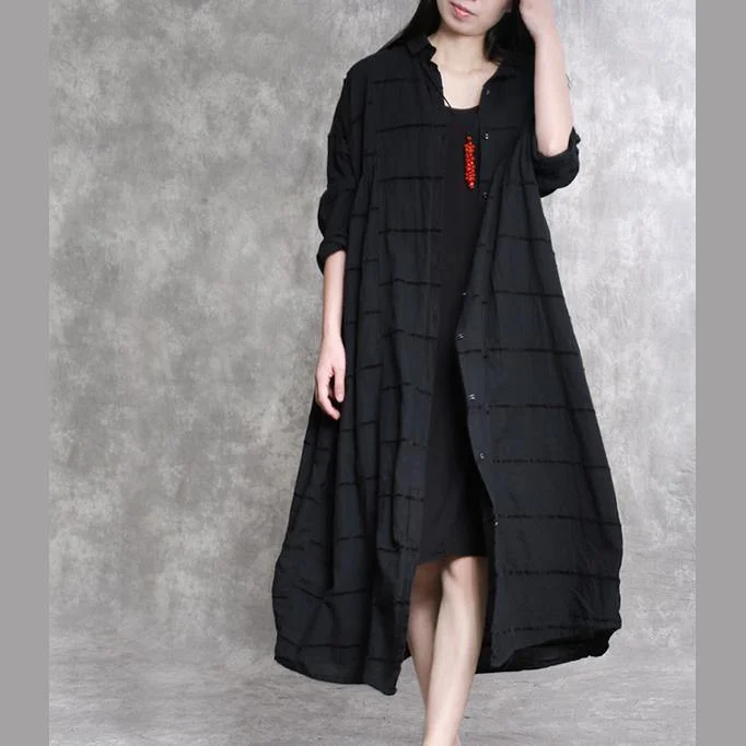 2017 autumn black linen long coat plus size large hem trench coats Elegant Satin Bolero 2017 autumn black linen long coat plus size large hem trench coats Elegant Satin Bolero