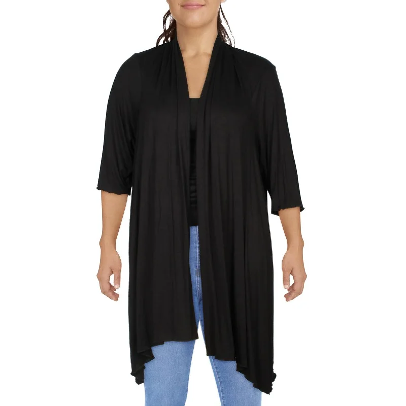 24seven Comfort Apparel Womens Plus Open Front Cardigan Kimono Hooded Cardigan Collared Cardigan Shawl Collar 24seven Comfort Apparel Womens Plus Open Front Cardigan Kimono Hooded Cardigan Collared Cardigan Shawl Collar