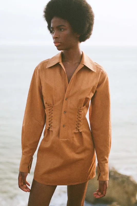 A.L.C. PAISLEY DRESS IN BRONZE