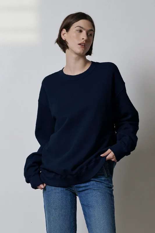ABBOT SWEATSHIRT Hoodie with Side Slits Relaxed Casual