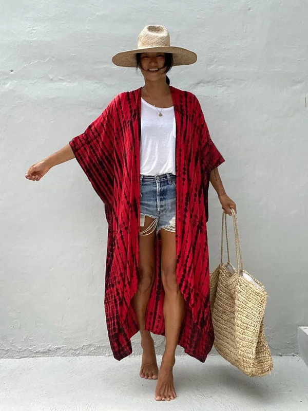 Beach Cover-Up Rayon Tie-Dye Graphic Print Sunscreen Cardigan Wool Cardigan Cotton Cardigan Cashmere Cardigan Beach Cover-Up Rayon Tie-Dye Graphic Print Sunscreen Cardigan Wool Cardigan Cotton Cardigan Cashmere Cardigan
