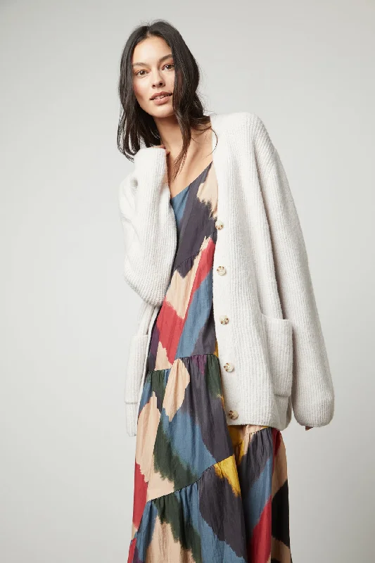 BRITT OVERSIZED CARDIGAN Open Front Closed Front Wrap Front