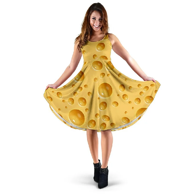 Cheese Surface Pattern Print Dress
