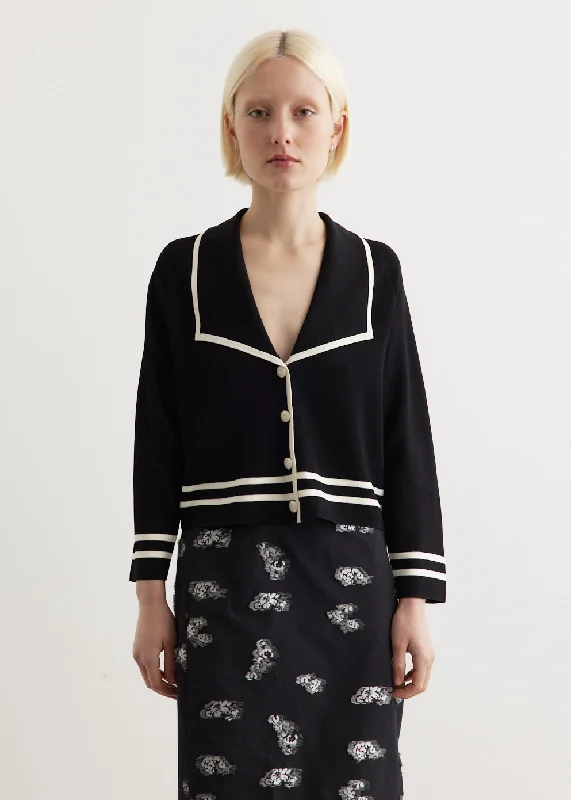 Cila Cardigan Print Jacquard Patchwork
