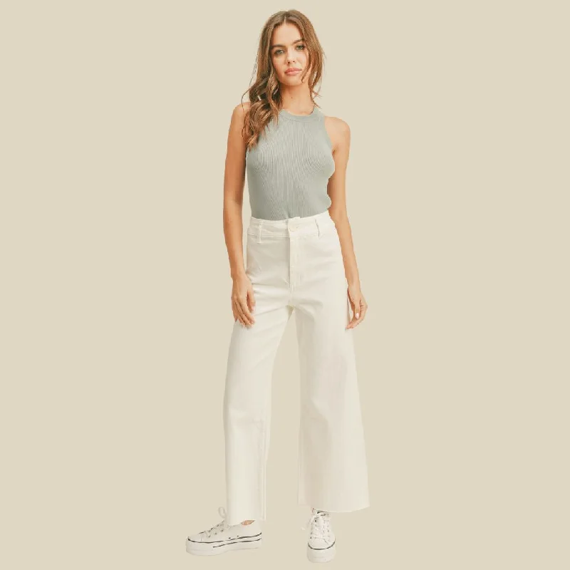 Classic Ribbed Tank Top (Seafoam) seamless tank top