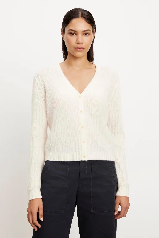 CORALIE CASHMERE CARDIGAN Patchwork Embroidered Appliqued