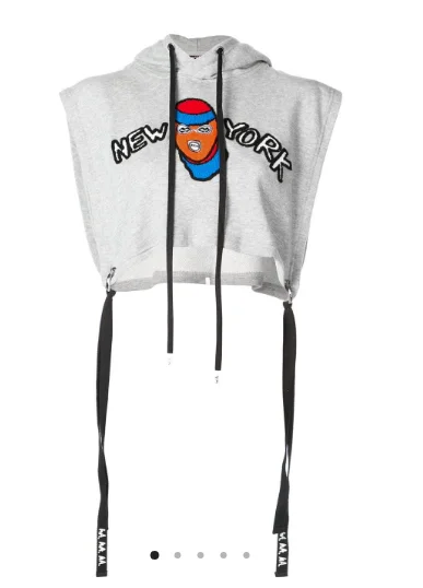 CROPPED HOODED SWEATSHIRT Hoodie with Hem Elastic Stretchable Comfortable
