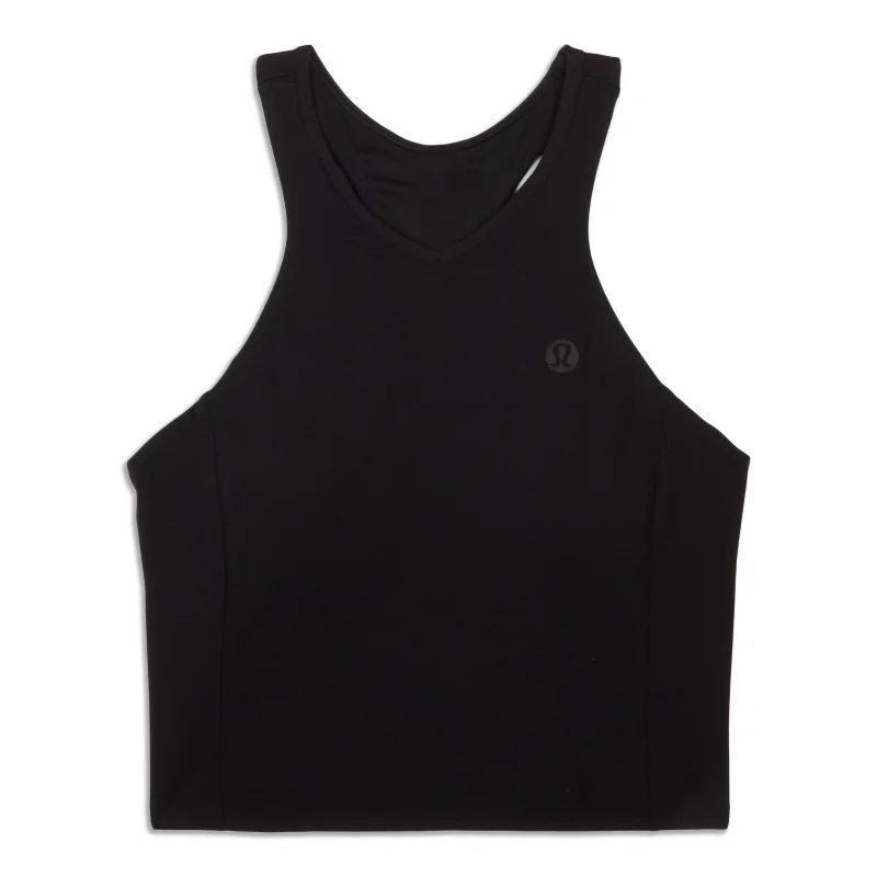 Cropped V-Neck Tennis Tank Top - Resale rhinestone tank top