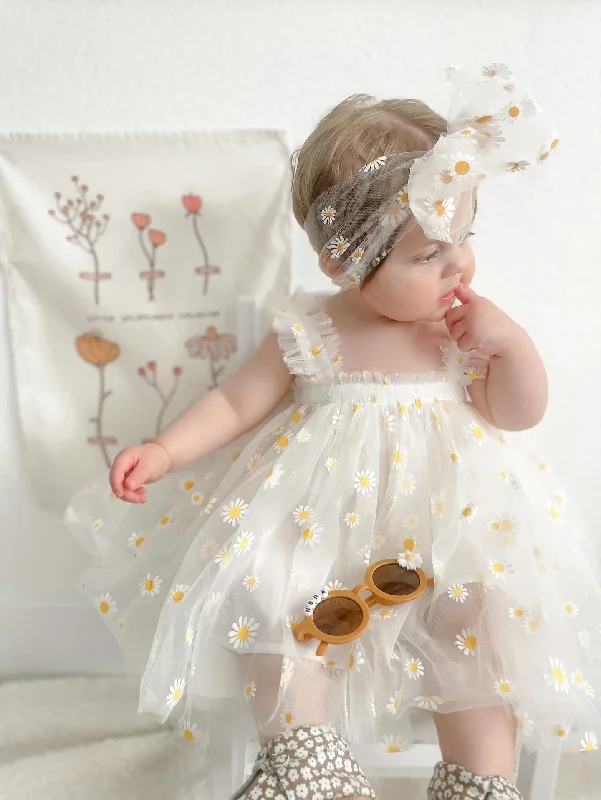 Daisy Tulle Dress - White