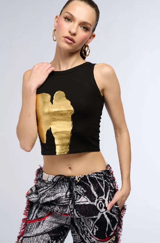 DARK NIGHT TANK TOP sheer tank top