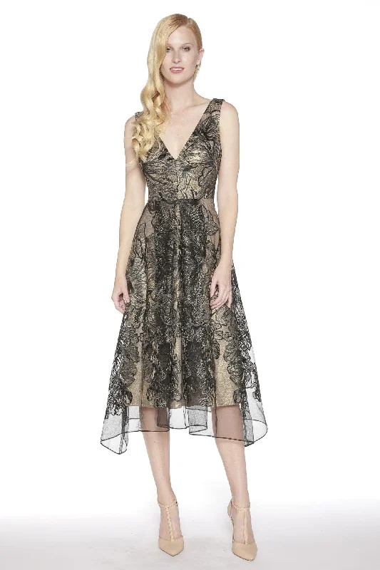 Devora Dress - Black and Gold
