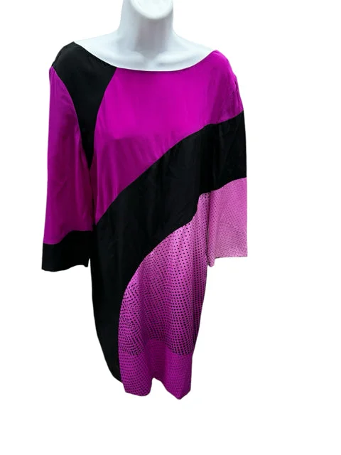 Diane Von Furstenberg Size 8 black and purple Dress