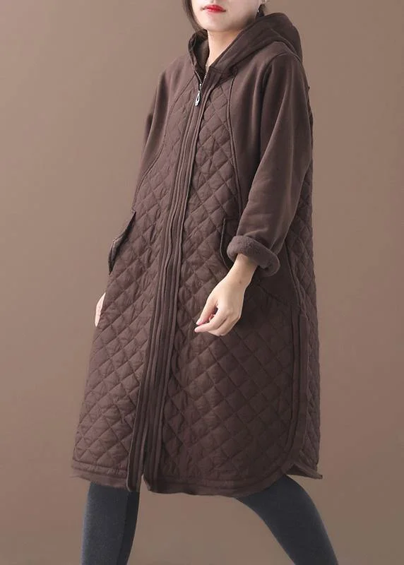 French chocolate Plus Size coats women Inspiration hooded patchwork coats Button-Up Cardigan Coat French chocolate Plus Size coats women Inspiration hooded patchwork coats Button-Up Cardigan Coat
