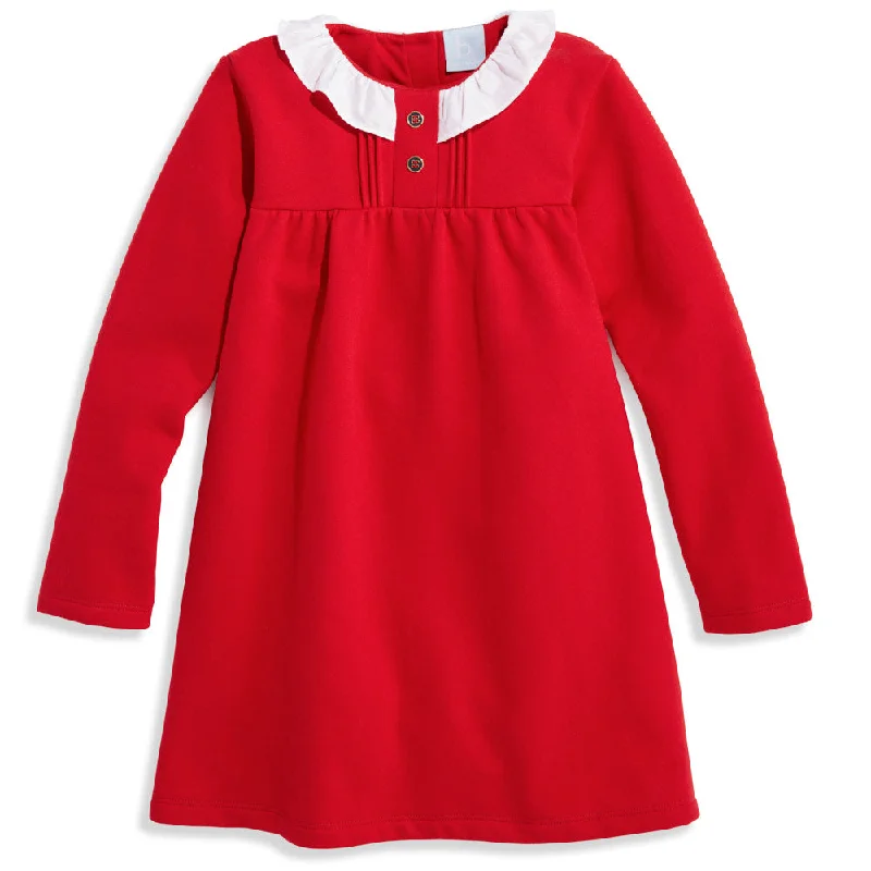 French Terry Dress -- Red French Terry