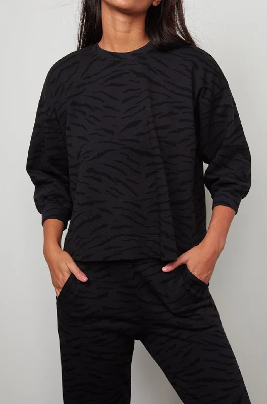 HILDA 3/4 SLEEVE SWEATSHIRT Hoodie with Velcro Closure Adjustable Secure