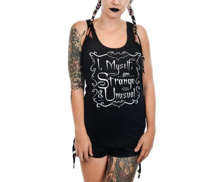I, Myself, Am Strange And Unusual Racerback Tank Top breathable tank top