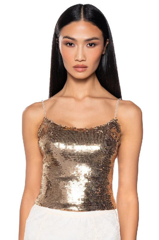 IRRESISTABLE GIRL SEQUIN TANK TOP vibrant tank top