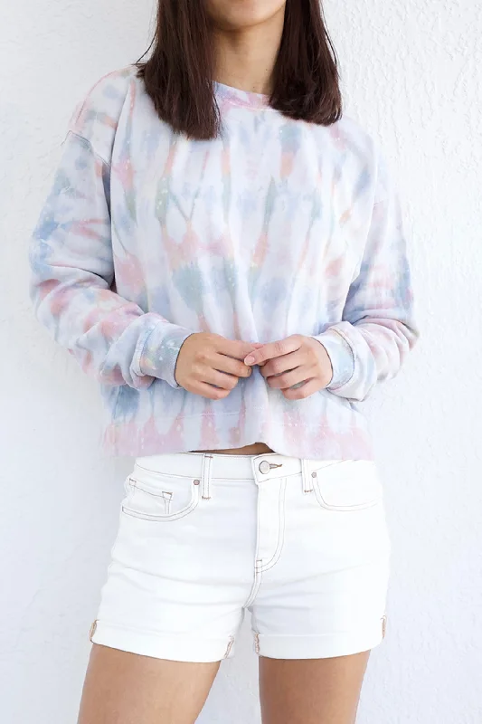 JODY TIE DYE SWEATSHIRT Hoodie with Slit Hem Functional Movement