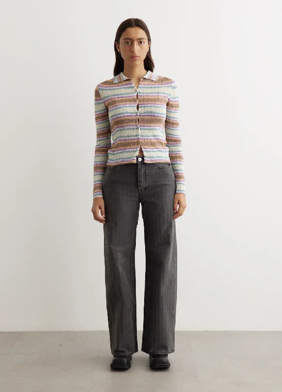 Julieta Polo Cardigan Toggled Drawstring Belted