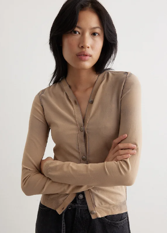 Kaluminium Jersey Delicate Cardigan Fitted Loose Oversized