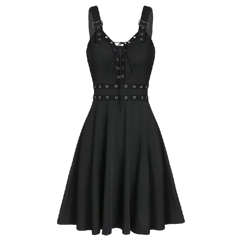 Lace Up Punk Tank Dress