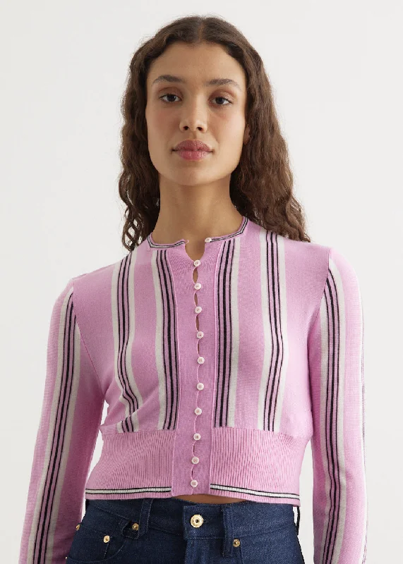 Spiaggia Cardigan Transparent Opaque Sheer