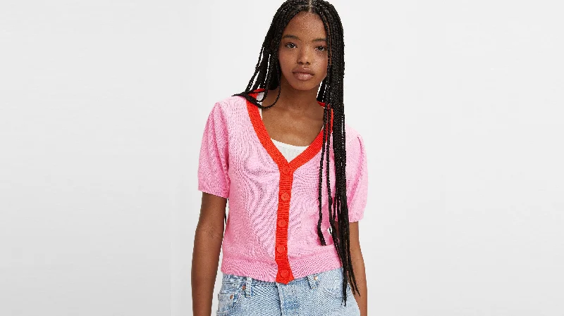 Levi's® Women's Josie Short Sleeve Cardigan Anti-Pilling Anti-Shrink Durable