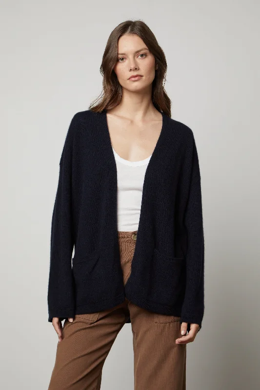LILA CASHMERE CARDIGAN Plaid Cardigan Polka Dot Checkered