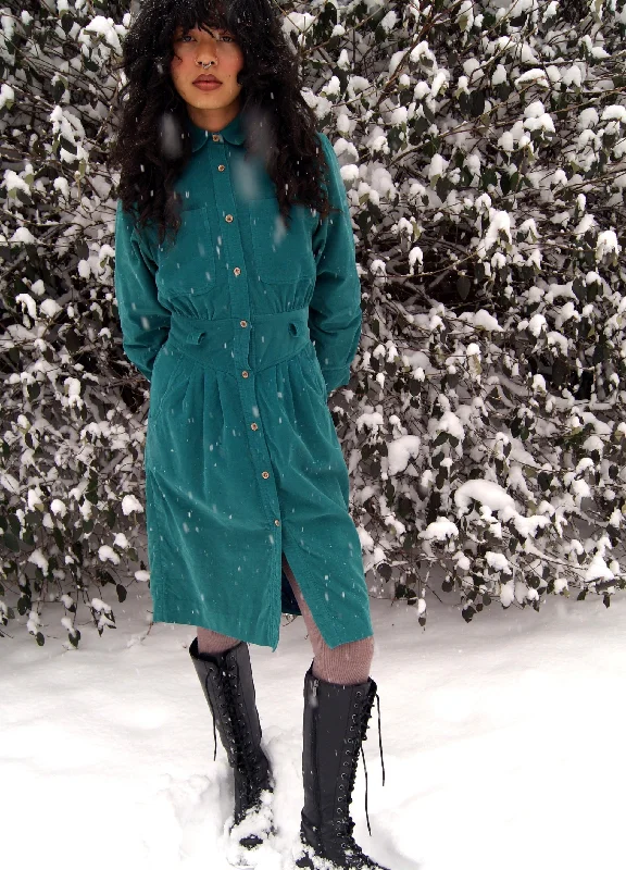 LL Bean Long-Sleeve Corduroy Dress [1980s, small]