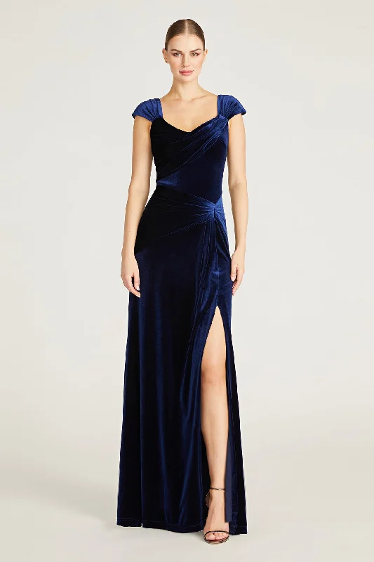 Lou Velvet Draped Gown