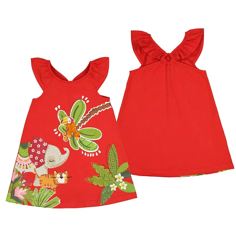 MAYORAL - Elephant Dress - Ruby