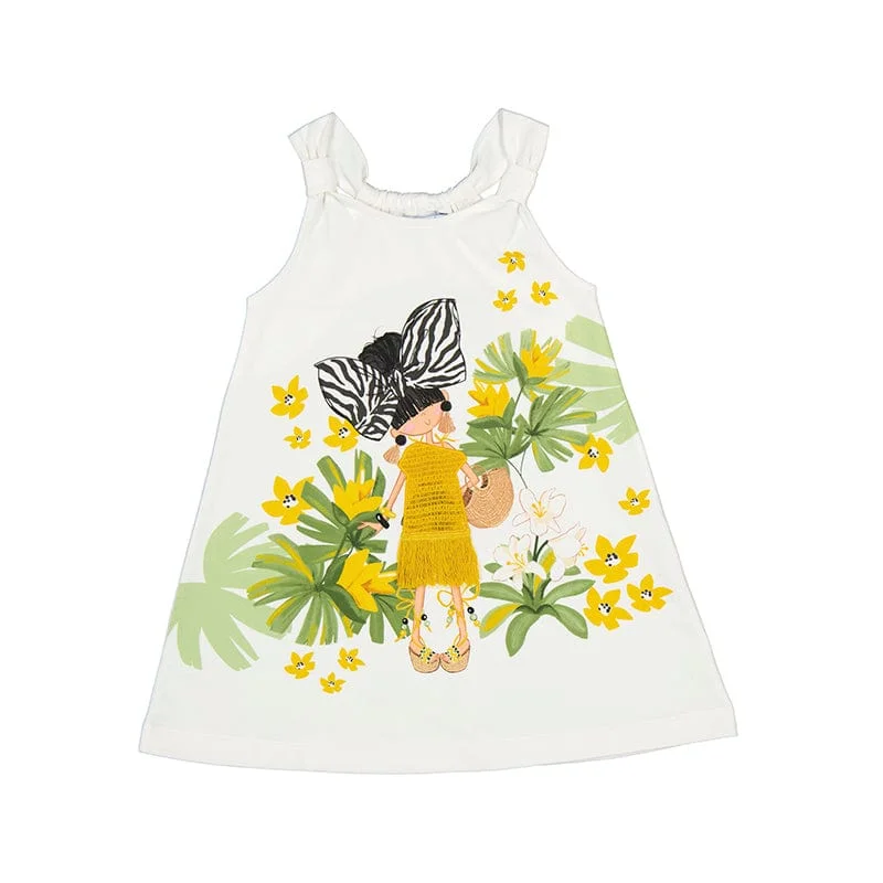 MAYORAL - Zebra Bow Dress - Natural