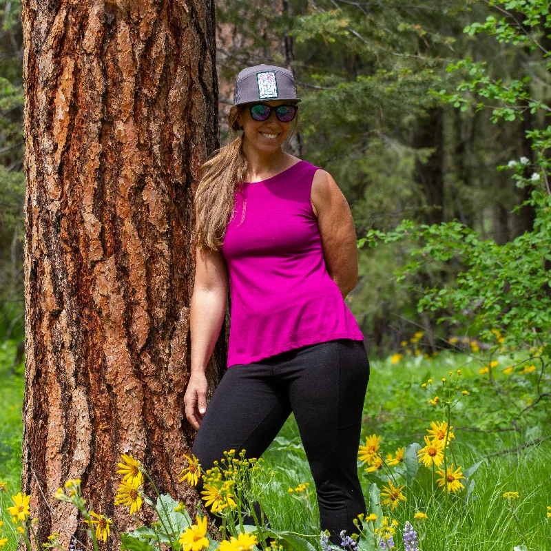 Merino Wool Aster Tank Top cherry red tank