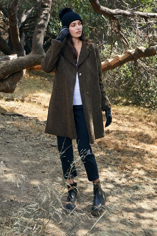 MERYL REVERSIBLE LUX SHERPA COAT Long Hooded Anorak
