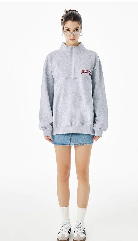 MessAgeLab-Women's vintage sweatshirt spring and autumn street polo neck Hoodie with Turtle Neck Cozy Winter MessAgeLab-Women's vintage sweatshirt spring and autumn street polo neck Hoodie with Turtle Neck Cozy Winter