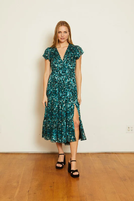 Mia Emerald Burnout Dress