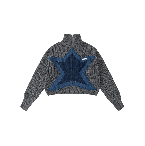 NB Denim Cardigan Embroidered Appliqued Beaded