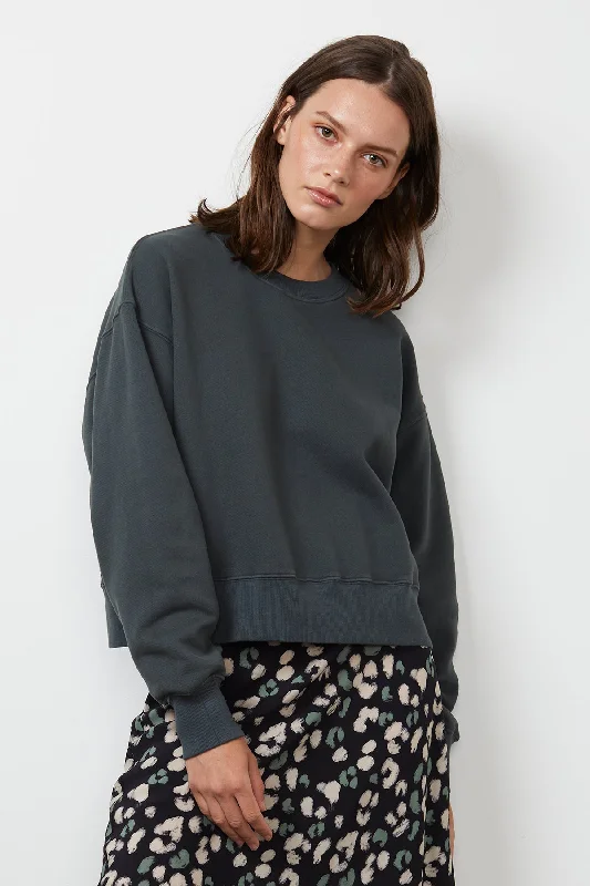 NELLA OVERSIZED SWEATSHIRT Hoodie with Toggle Buttons Decorative Unique